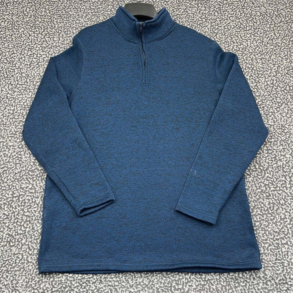 Mack Russo Sweatshirt Men‎ Extra Large Blue Pullover Long Sleeve Quarter Zip XL